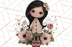 Breast Cancer Warrior Girls Clipart, Strength Beauty Product Image 3