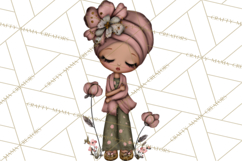 Breast Cancer Warrior Girls Clipart, Strength Beauty Product Image 4