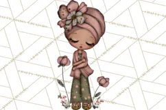 Breast Cancer Warrior Girls Clipart, Strength Beauty Product Image 4
