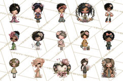 Breast Cancer Warrior Girls Clipart, Strength Beauty Product Image 3