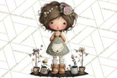 Breast Cancer Warrior Girls Clipart, Strength Beauty Product Image 5
