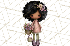 Breast Cancer Warrior Girls Clipart, Strength Beauty Product Image 3