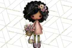 Breast Cancer Warrior Girls Clipart, Strength Beauty Product Image 3