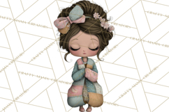 Breast Cancer Warrior Girls Clipart, Strength Beauty Product Image 4