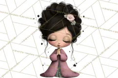 Breast Cancer Warrior Girls Clipart, Strength Beauty Product Image 5