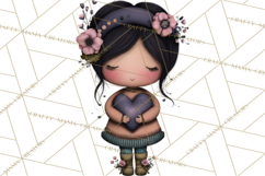 Breast Cancer Warrior Girls Clipart, Strength Beauty Product Image 2