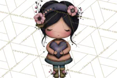 Breast Cancer Warrior Girls Clipart, Strength Beauty Product Image 2