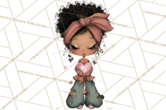 Breast Cancer Warrior Girls Clipart, Strength Beauty Product Image 3