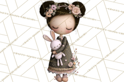 Breast Cancer Warrior Girls Clipart, Strength Beauty Product Image 2