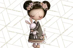Breast Cancer Warrior Girls Clipart, Strength Beauty Product Image 2