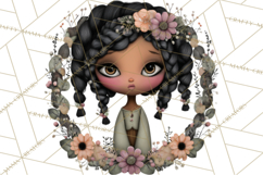 Breast Cancer Warrior Girls Clipart, Strength Beauty Product Image 4