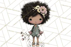Breast Cancer Warrior Girls Clipart, Strength Beauty Product Image 3
