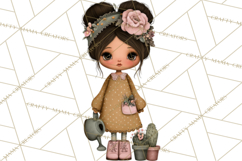 Breast Cancer Warrior Girls Clipart, Strength Beauty Product Image 5
