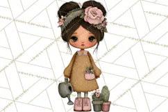 Breast Cancer Warrior Girls Clipart, Strength Beauty Product Image 5