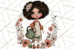 Breast Cancer Warrior Girls Clipart, Strength Beauty Product Image 3