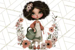 Breast Cancer Warrior Girls Clipart, Strength Beauty Product Image 3