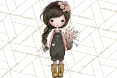 Breast Cancer Warrior Girls Clipart, Strength Beauty Product Image 2