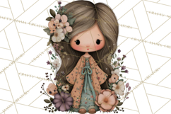 Breast Cancer Warrior Girls Clipart, Strength Beauty Product Image 3
