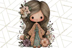 Breast Cancer Warrior Girls Clipart, Strength Beauty Product Image 3