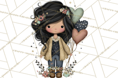Breast Cancer Warrior Girls Clipart, Strength Beauty Product Image 4