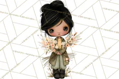 Breast Cancer Warrior Girls Clipart, Strength Beauty Product Image 3