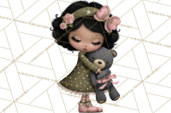 Breast Cancer Warrior Girls Clipart, Strength Beauty Product Image 4