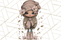 Breast Cancer Warrior Girls Clipart, Strength Beauty Product Image 5