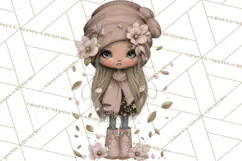 Breast Cancer Warrior Girls Clipart, Strength Beauty Product Image 5