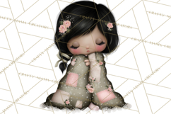 Breast Cancer Warrior Girls Clipart, Strength Beauty Product Image 3