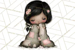 Breast Cancer Warrior Girls Clipart, Strength Beauty Product Image 3