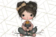 Breast Cancer Warrior Girls Clipart, Strength Beauty Product Image 4
