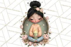 Breast Cancer Warrior Girls Clipart, Strength Beauty Product Image 5
