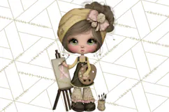 Breast Cancer Warrior Girls Clipart, Strength Beauty Product Image 3