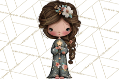 Breast Cancer Warrior Girls Clipart, Strength Beauty Product Image 5