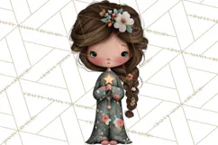 Breast Cancer Warrior Girls Clipart, Strength Beauty Product Image 5