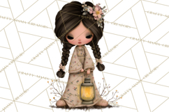 Breast Cancer Warrior Girls Clipart, Strength Beauty Product Image 3