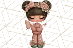 Breast Cancer Warrior Girls Clipart, Strength Beauty Product Image 5