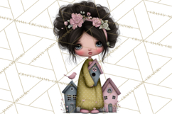 Breast Cancer Warrior Girls Clipart, Strength Beauty Product Image 2