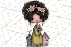 Breast Cancer Warrior Girls Clipart, Strength Beauty Product Image 2