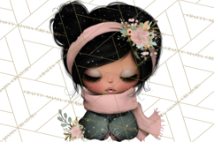 Breast Cancer Warrior Girls Clipart, Strength Beauty Product Image 3