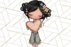 Breast Cancer Warrior Girls Clipart, Strength Beauty Product Image 4
