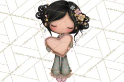 Breast Cancer Warrior Girls Clipart, Strength Beauty Product Image 4