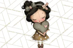 Breast Cancer Warrior Girls Clipart, Strength Beauty Product Image 2