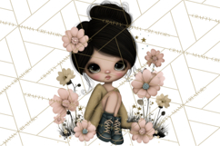 Breast Cancer Warrior Girls Clipart, Strength Beauty Product Image 3