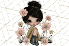 Breast Cancer Warrior Girls Clipart, Strength Beauty Product Image 3