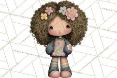 Breast Cancer Warrior Girls Clipart, Strength Beauty Product Image 5
