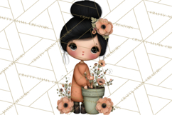 Breast Cancer Warrior Girls Clipart, Strength Beauty Product Image 2