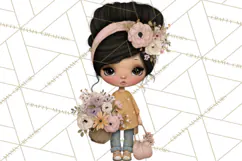 Breast Cancer Warrior Girls Clipart, Strength Beauty Product Image 5