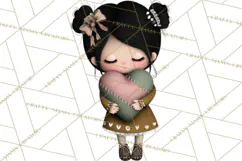 Breast Cancer Warrior Girls Clipart, Strength Beauty Product Image 3