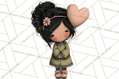 Breast Cancer Warrior Girls Clipart, Strength Beauty Product Image 5